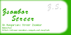 zsombor streer business card